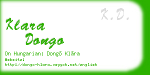 klara dongo business card